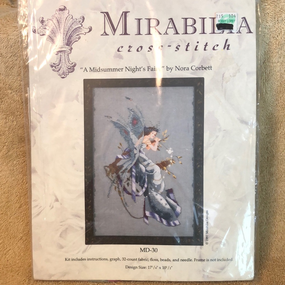 NIP Mirabilia Cross Stitch Kit - A MIDSUMMER NIGHT'S FAIRY by Nora Corbett